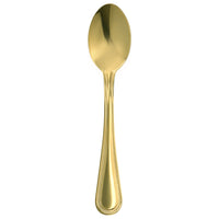 Walco G2707 Colgate 7 1/2" 18/0 Gold Stainless Steel Heavy Weight Dessert Spoon - 12/Pack