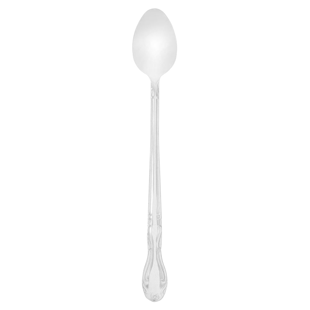 Walco 1104 Barclay 8" 18/0 Stainless Steel Medium Weight Iced Tea Spoon - 12/Pack