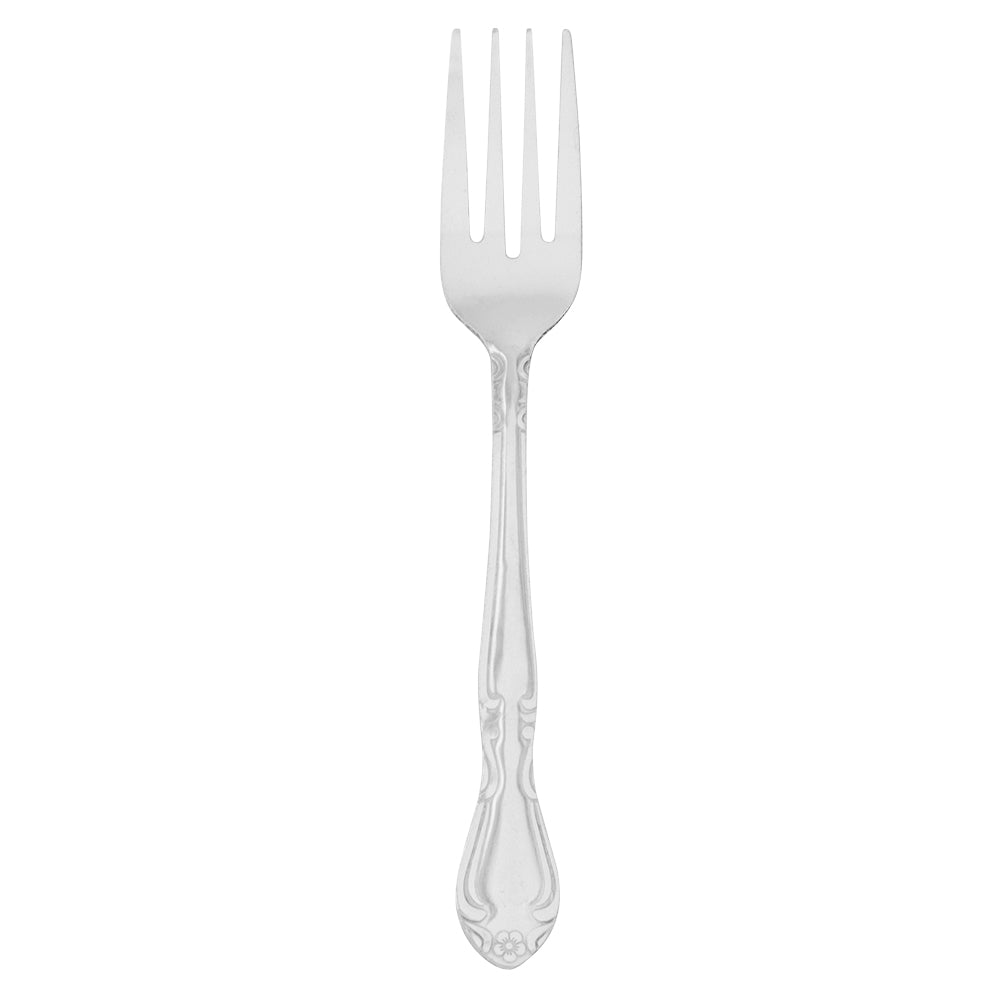 Walco 1106 Barclay 6 3/8" 18/0 Stainless Steel Medium Weight Salad Fork - 12/Pack
