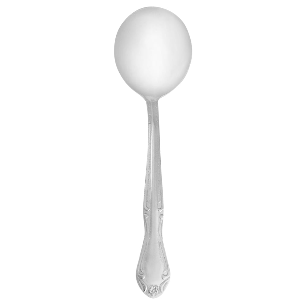 Walco 1112 Barclay 5 1/4" 18/0 Stainless Steel Medium Weight Bouillon Spoon - 12/Pack
