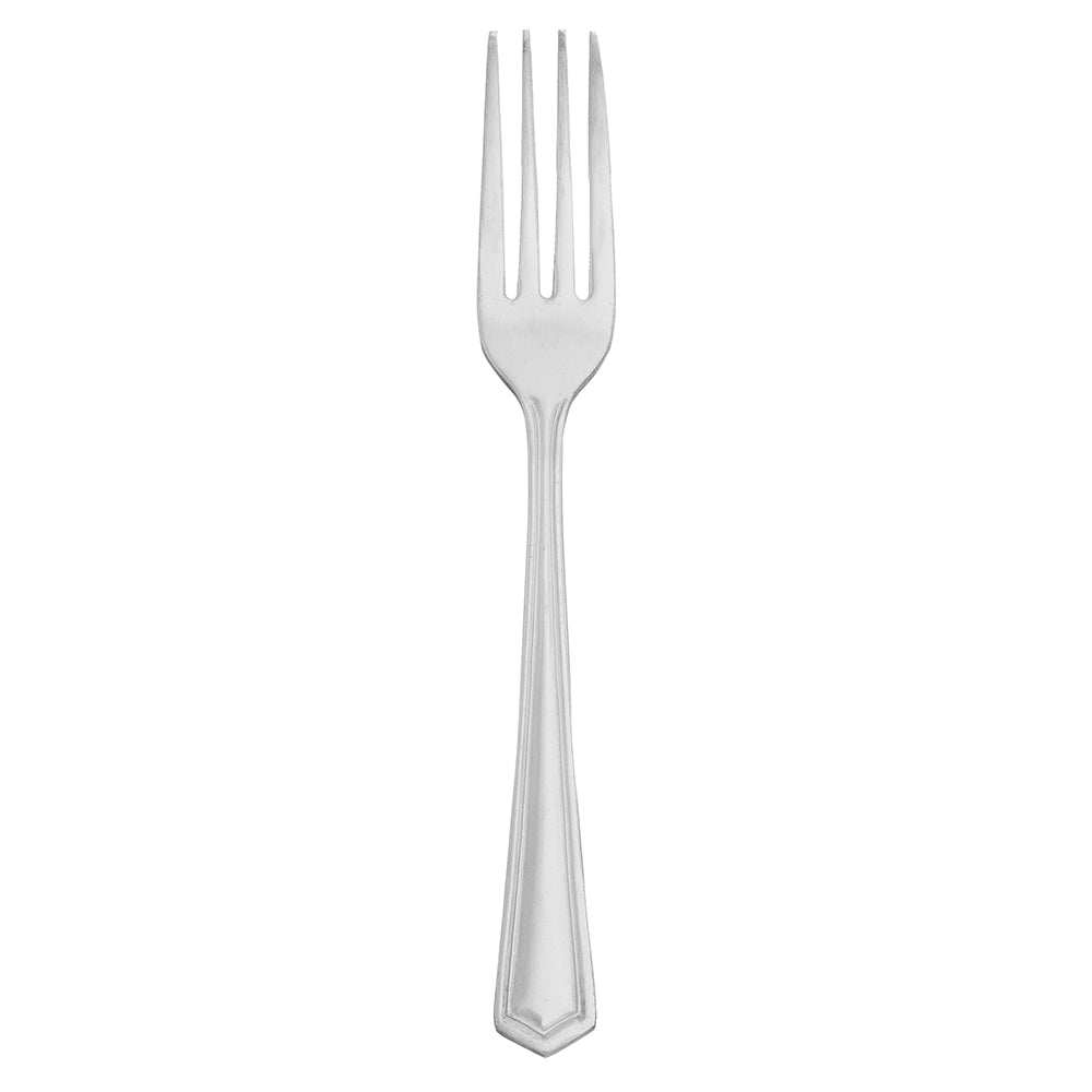 Walco TR05 Mark 7 3/8" 18/0 Stainless Steel Medium Weight Dinner Fork - 12/Pack