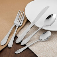 Walco 7305 Showboat 7 1/4" 18/0 Stainless Steel Heavy Weight Dinner Fork - 12/Pack