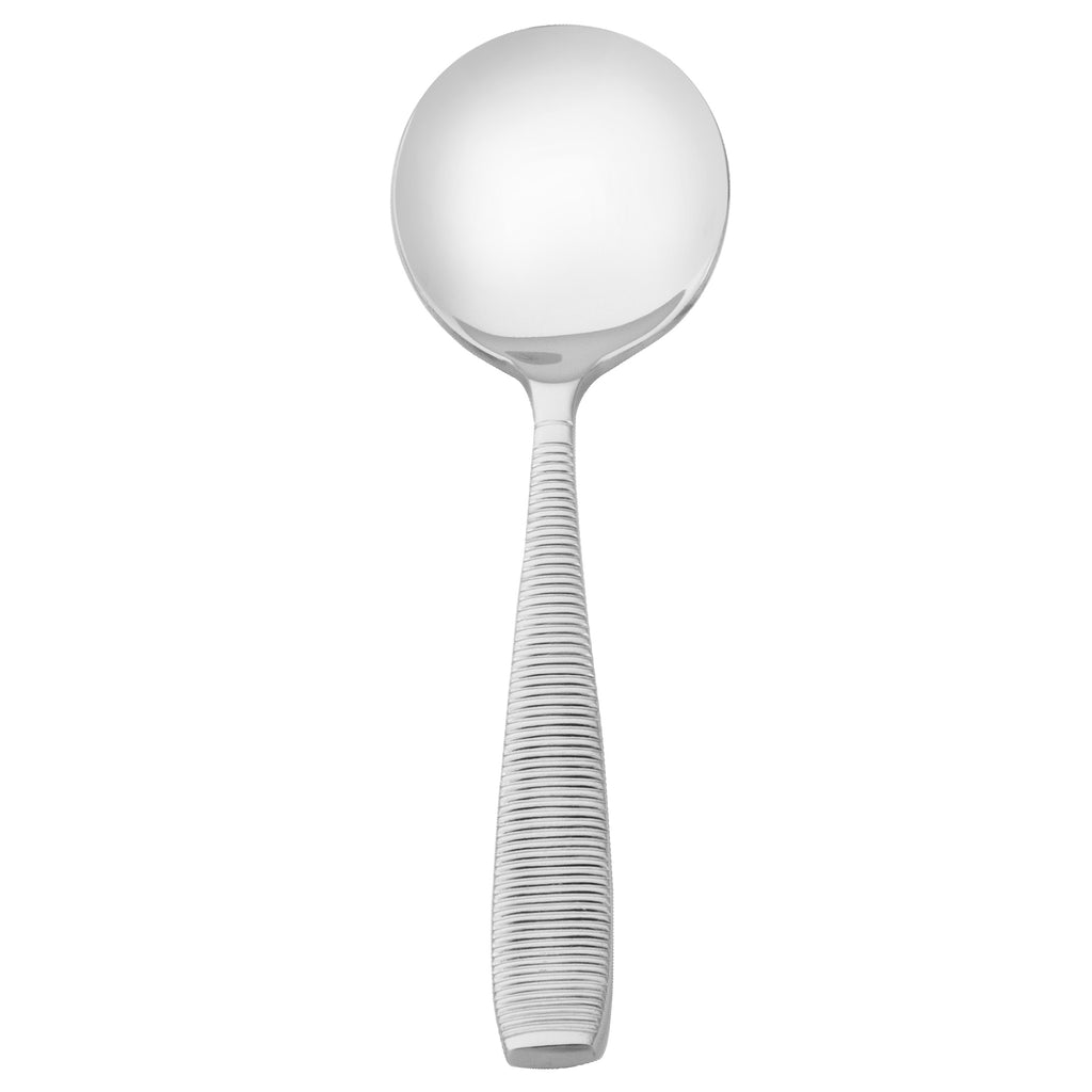 Walco MAS12 Mastaba 5 7/8" 18/10 Stainless Steel Extra Heavy Weight Bouillon Spoon - 12/Pack