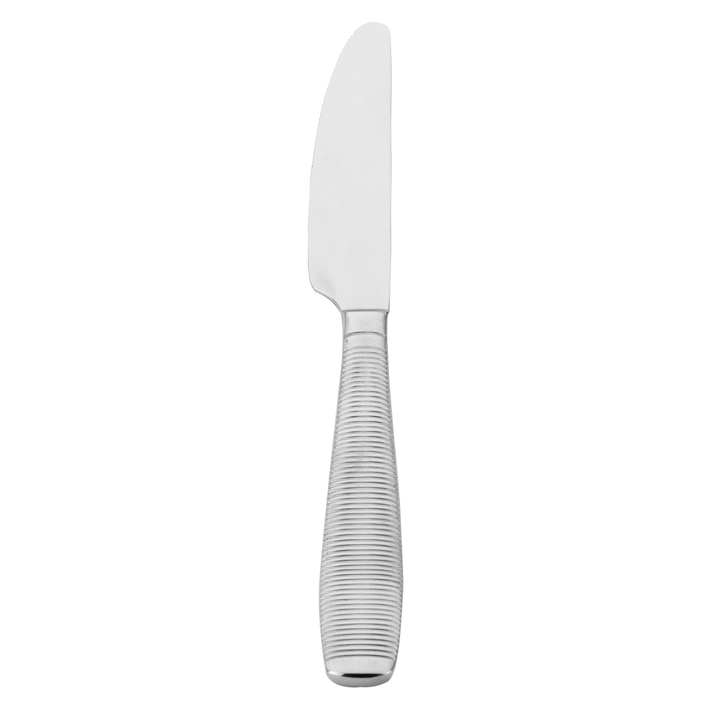Walco MAS45 Mastaba 8 13/16" 18/10 Stainless Steel Extra Heavy Weight Dinner Knife - 12/Pack
