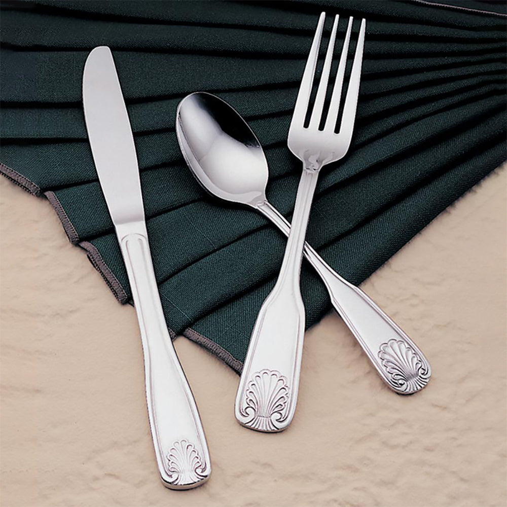 World Tableware Brandware 127 029 Coral 6" 18/0 Stainless Steel Heavy Weight Cocktail Fork - 12/Pack