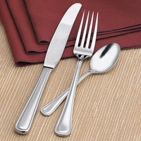 World Tableware Brandware 139 029 Classic Rim 5 1/2" 18/0 Stainless Steel Medium Weight Cocktail Fork - 12/Pack
