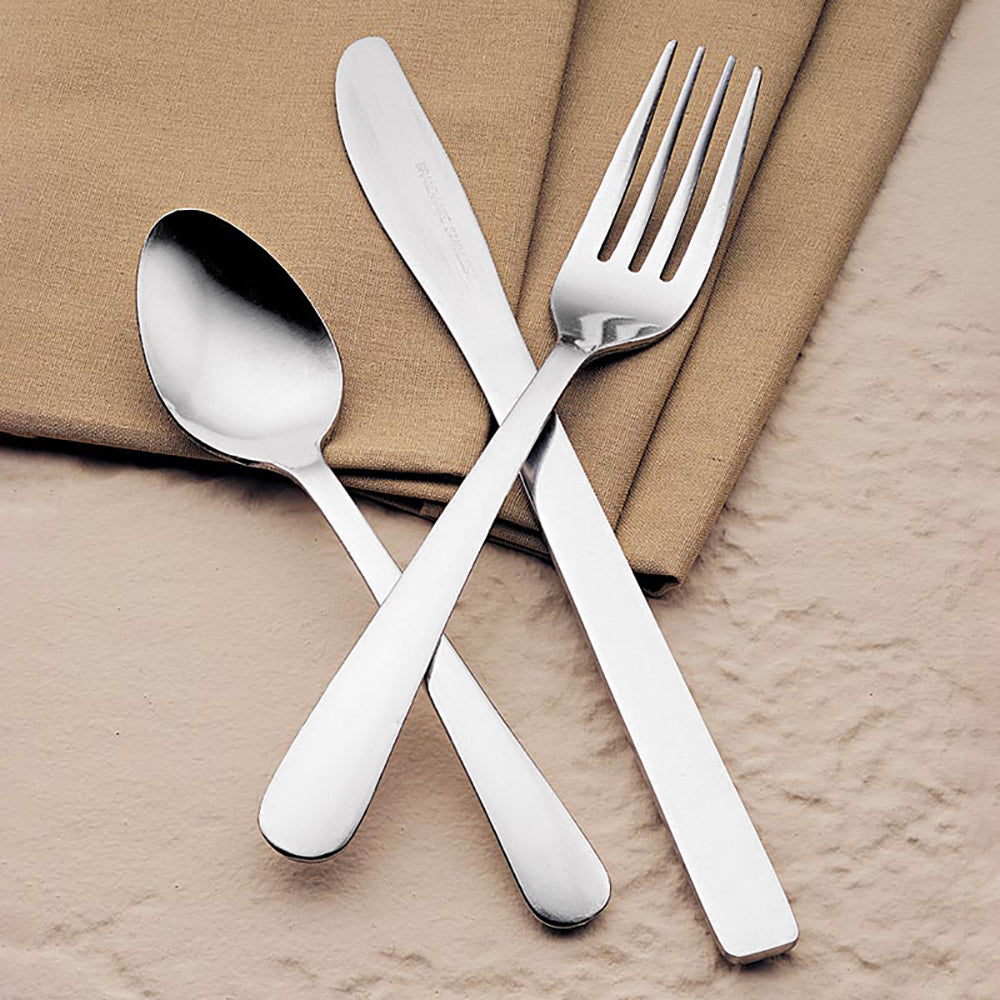 World Tableware Brandware 141 021 Windsor 8" 18/0 Stainless Steel Heavy Weight Iced Tea Spoon - 12/Pack