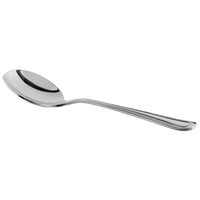World Tableware Brandware 160 016 Geneva 6" 18/0 Stainless Steel Medium Weight Bouillon Spoon - 12/Pack