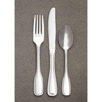 World Tableware Brandware 145 007 Wellington 4 3/4" 18/0 Stainless Steel Heavy Weight Demitasse Spoon - 12/Pack