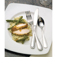 World Tableware Brandware 162 039 Huron 8" 18/0 Stainless Steel Heavy Weight European Dinner Fork - 12/Pack