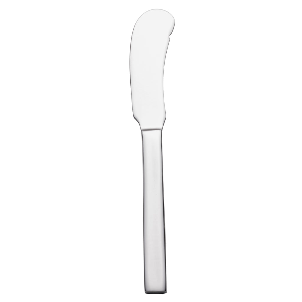 Walco 0911 Semi 6 11/16" 18/10 Stainless Steel Extra Heavy Weight Butter Knife - 12/Pack