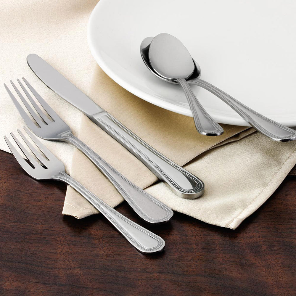 Walco 4503 Accolade 8 7/16" 18/0 Stainless Steel Heavy Weight Serving Spoon - 12/Pack