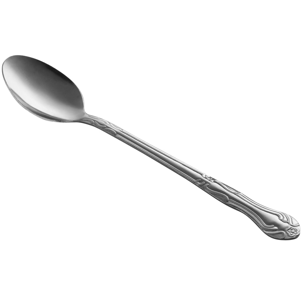 Choice Bethany 7 1/8" 18/0 Stainless Steel Iced Tea Spoon - 12/Pack
