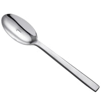 Oneida B449SPTF Chef's Table Satin 9" 18/0 Stainless Steel Heavy Weight Pierced / Slotted / PCD Serving Spoon - 12/Pack