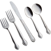 Choice Bethany 18/0 Stainless Steel Flatware Set with Service for 12