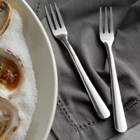 Choice Windsor 5 5/8" 18/0 Stainless Steel Cocktail / Oyster Fork - 12/Pack