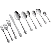 Choice Bethany 7 3/8" 18/0 Stainless Steel Dinner / Dessert Spoon - 12/Pack