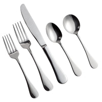 Acopa Vernon 18/0 Stainless Steel Heavy Weight Flatware Set with Service for 12