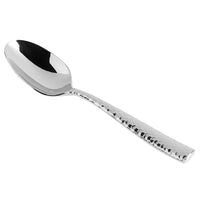 Fortessa 1.5.102.FC.021 Lucca Faceted 5 15/16" 18/10 Stainless Steel Extra Heavy Weight Coffee Spoon - 12/Pack