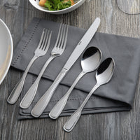 Acopa Scottdale 18/8 Stainless Steel Extra Heavy Weight Flatware Set with Service for 12