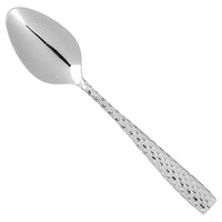 Fortessa 1.5.102.FC.027 Lucca Faceted 9 1/16" 18/10 Stainless Steel Extra Heavy Weight Serving Spoon