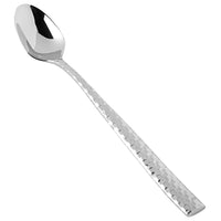 Fortessa 1.5.102.FC.035 Lucca Faceted 8 1/16" 18/10 Stainless Steel Extra Heavy Weight Iced Tea Spoon - 12/Pack
