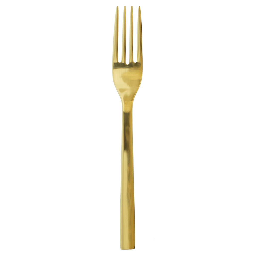 Oneida B408FDNF Chef's Table Gold 7 7/8" 18/0 Stainless Steel Heavy Weight Dinner Fork - 12/Pack