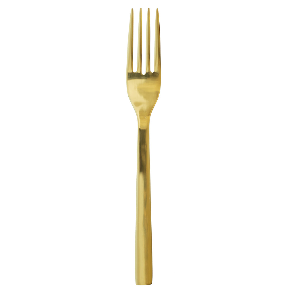 Oneida B408FSLF Chef's Table Gold 7 1/8" 18/0 Stainless Steel Heavy Weight Dessert / Salad Fork - 12/Pack