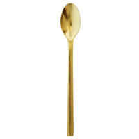 Oneida B408SITF Chef's Table Gold 7 3/8" 18/0 Stainless Steel Heavy Weight Iced Tea Spoon - 12/Pack