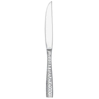 Fortessa 1.5.102.FC.006 Lucca Faceted 9 7/8" 18/10 Stainless Steel Extra Heavy Weight Steak Knife - 12/Pack