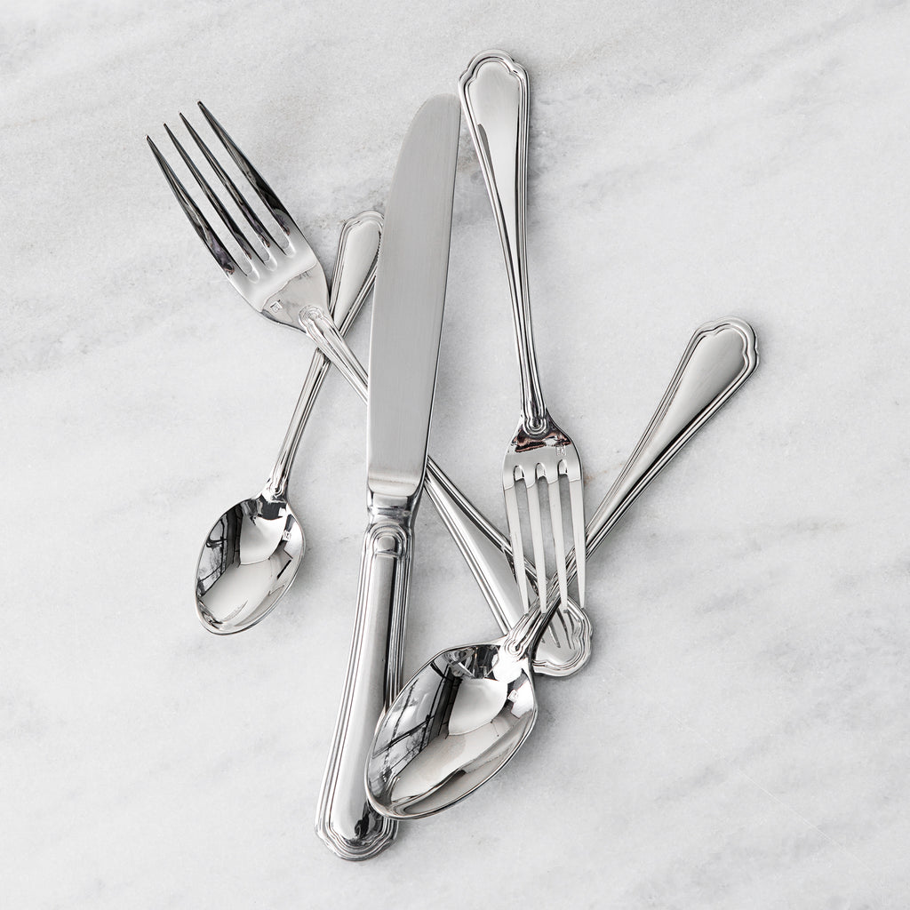Fortessa 1.5.110.00.012 Medici 7 5/16" 18/10 Stainless Steel Extra Heavy Weight Salad / Dessert Fork - 12/Pack