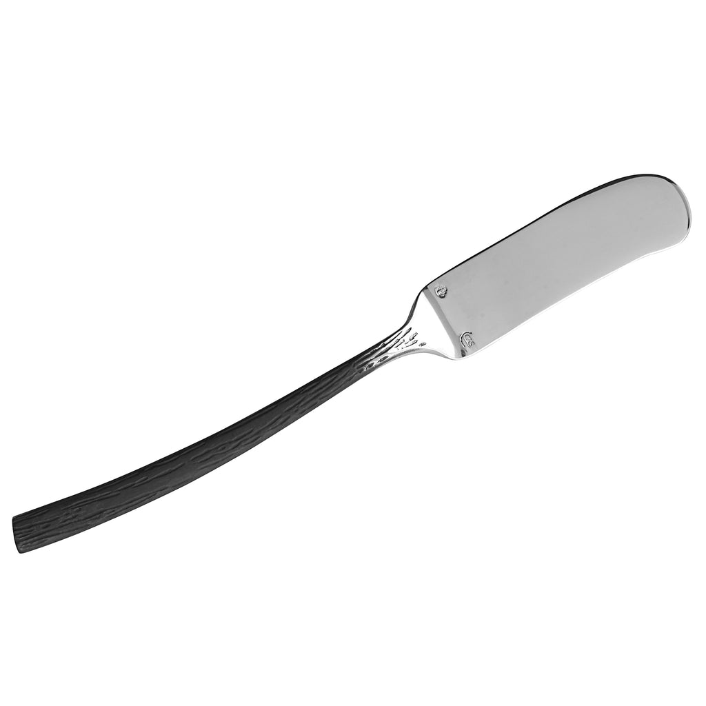 Chef & Sommelier FL927 Black Oak 6 5/16" 18/10 Stainless Steel Extra Heavy Weight Butter Spreader by Arc Cardinal - 12/Pack