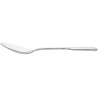 Oneida 2507SDEF Cityscape 7 1/4" 18/10 Stainless Steel Flatware Oval Bowl Soup / Dessert Spoon - 12/Pack