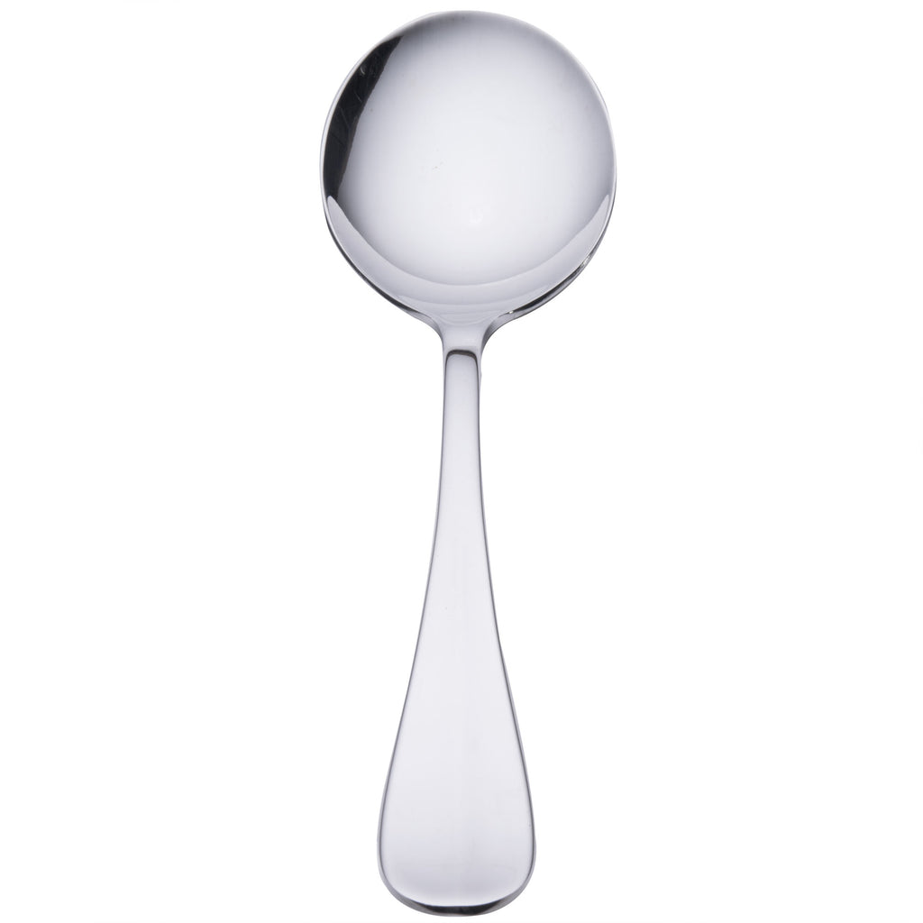 Oneida B735SRBF Bague 6 3/4" 18/0 Stainless Steel Heavy Weight Round Bowl Soup Spoon - 12/Pack