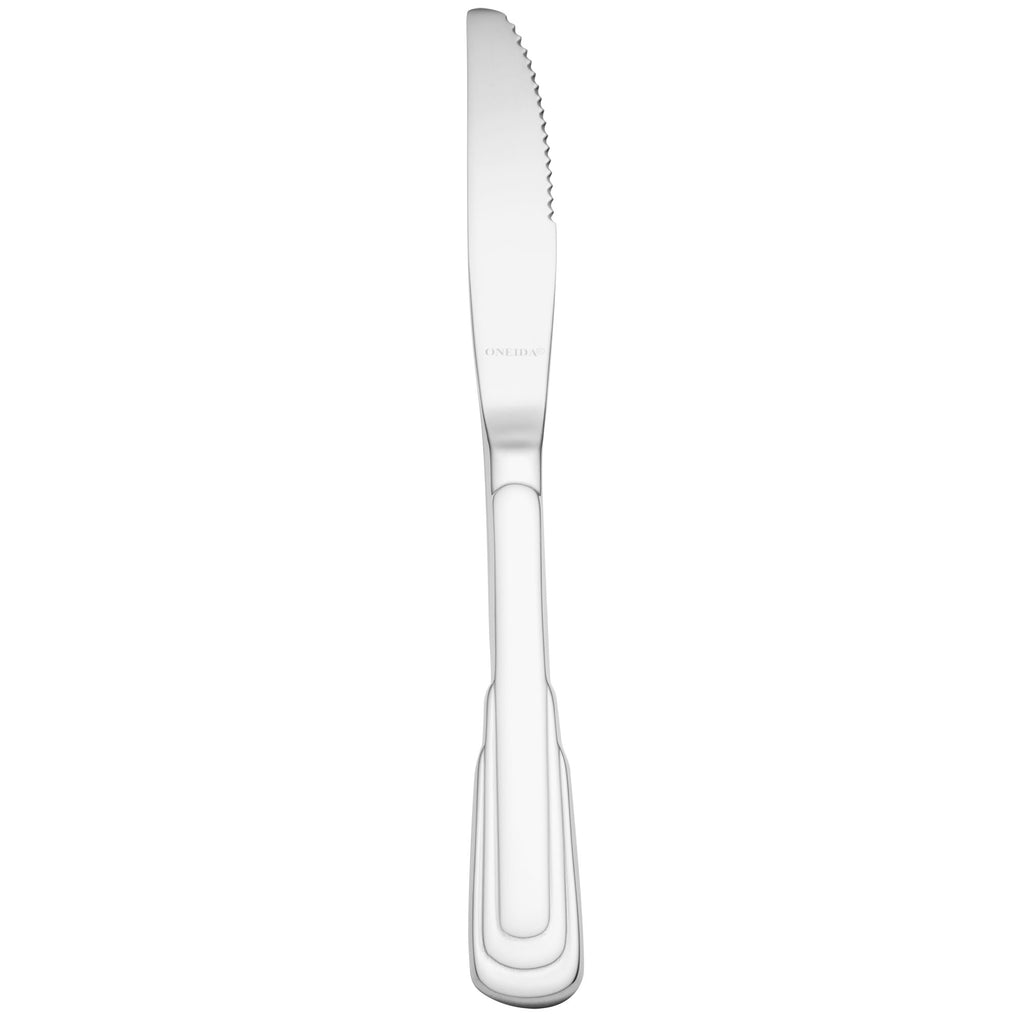 Oneida 2507KPVF Cityscape 9" 18/10 Stainless Steel Flatware Dinner Knife - 12/Pack