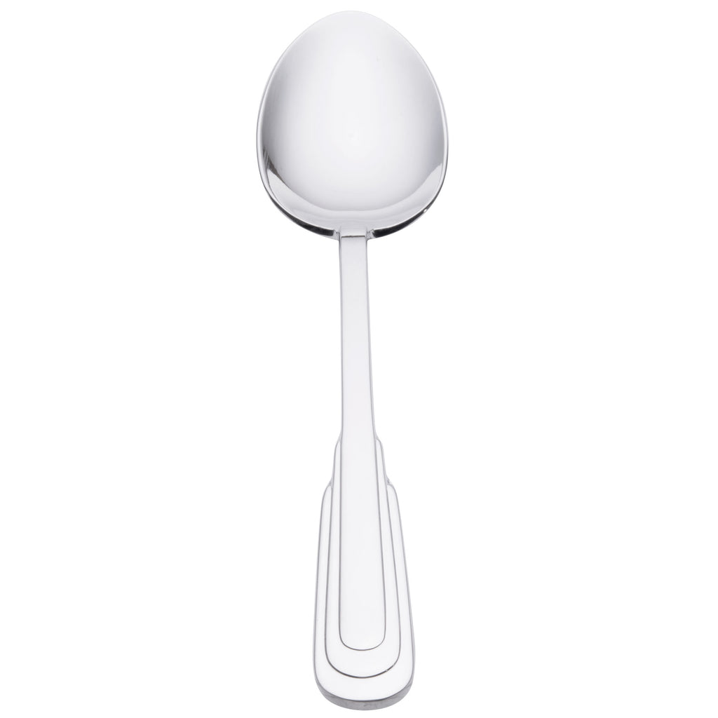 Oneida 2507STBF Cityscape 8 1/2" 18/10 Stainless Steel Flatware Serving Spoon - 12/Pack