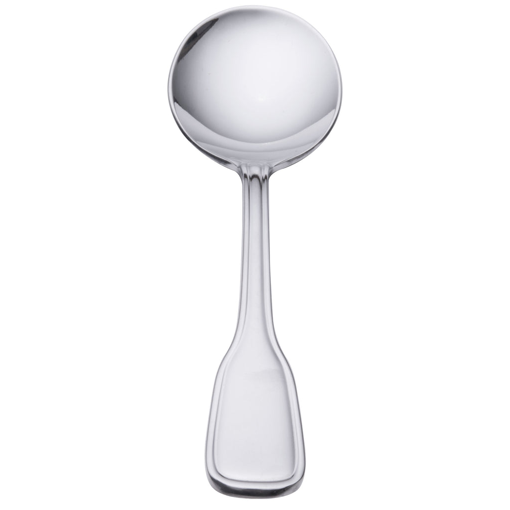 Oneida B167SRBF Stanford 6 1/2" 18/0 Stainless Steel Heavy Weight Bouillon Spoon - 12/Pack