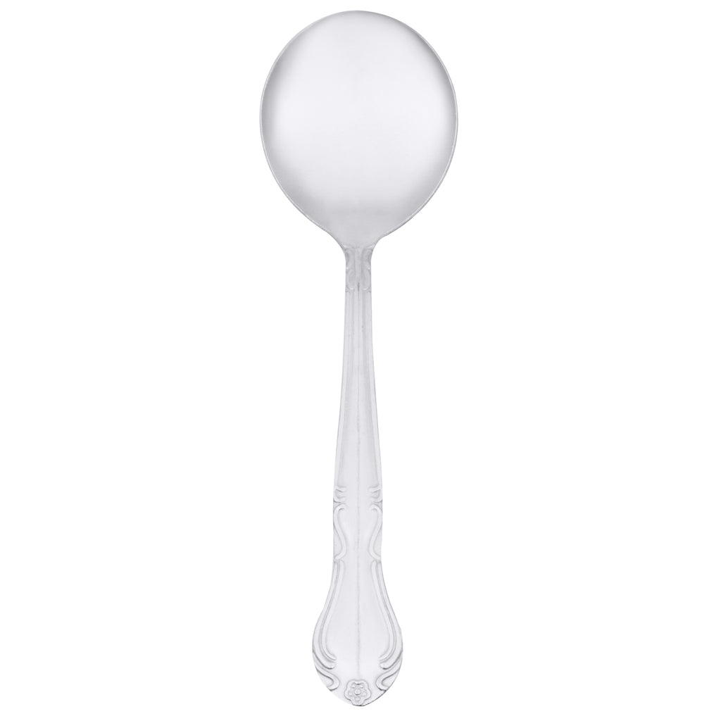 Claridge Flatware 6" Stainless Steel Bouillon Spoon - 12/Pack