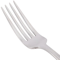 World Tableware 578 030 Fairfield 7" 18/0 Stainless Steel Heavy Weight Utility / Dessert Fork - 12/Pack