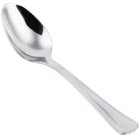 World Tableware 578 007 Fairfield 4 1/4" 18/0 Stainless Steel Heavy Weight Demitasse Spoon - 12/Pack