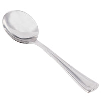 World Tableware 578 016 Fairfield 5 3/4" 18/0 Stainless Steel Heavy Weight Bouillon Spoon - 12/Pack