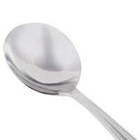 World Tableware 578 016 Fairfield 5 3/4" 18/0 Stainless Steel Heavy Weight Bouillon Spoon - 12/Pack
