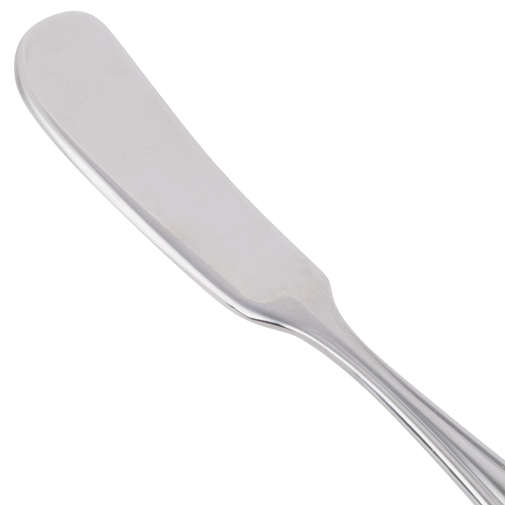 World Tableware 578 053 Fairfield 5 7/8" 18/0 Stainless Steel Heavy Weight Butter Spreader - 12/Pack