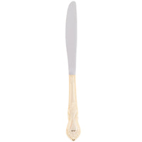 10 Strawberry Street CRWNGLD-DK Crown Royal 8 1/2" Gold Plated 18/0 Heavy Weight Stainless Steel Dinner Knife - 12/Pack