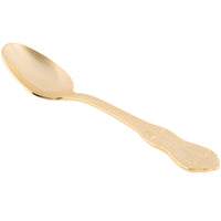 10 Strawberry Street CRWNGLD-TS Crown Royal 6 1/4" Gold Plated 18/0 Heavy Weight Stainless Steel Teaspoon - 12/Pack