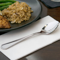 10 Strawberry Street LNCLN-DS Lincoln 18/0 Heavy Weight 7 1/4" Stainless Steel Dinner Spoon - 12/Pack