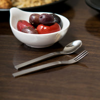 10 Strawberry Street TB-TS Tid Bit 18/0 Heavy Weight 4 1/2" Stainless Steel Cocktail Spoon - 12/Pack