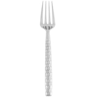 10 Strawberry Street HAMF-SF Hammer Forged 7 1/4" 18/0 Heavy Weight Stainless Steel Salad Fork - 12/Pack