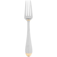 10 Strawberry Street PAR-DF Parisian Gold 18/0 Heavy Weight 7 3/4" Stainless Steel Dinner Fork - 12/Pack