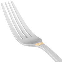 10 Strawberry Street PAR-DF Parisian Gold 18/0 Heavy Weight 7 3/4" Stainless Steel Dinner Fork - 12/Pack